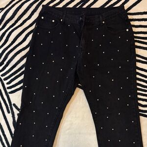 Black Studded Women's Jeans